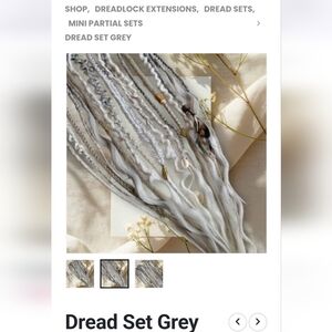NWT in Original Packaging"Salty Dreads" Grey/Blonde Dreadlock Ponytail Extension